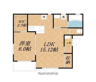 メゾンU黒田B棟【2階】の間取り